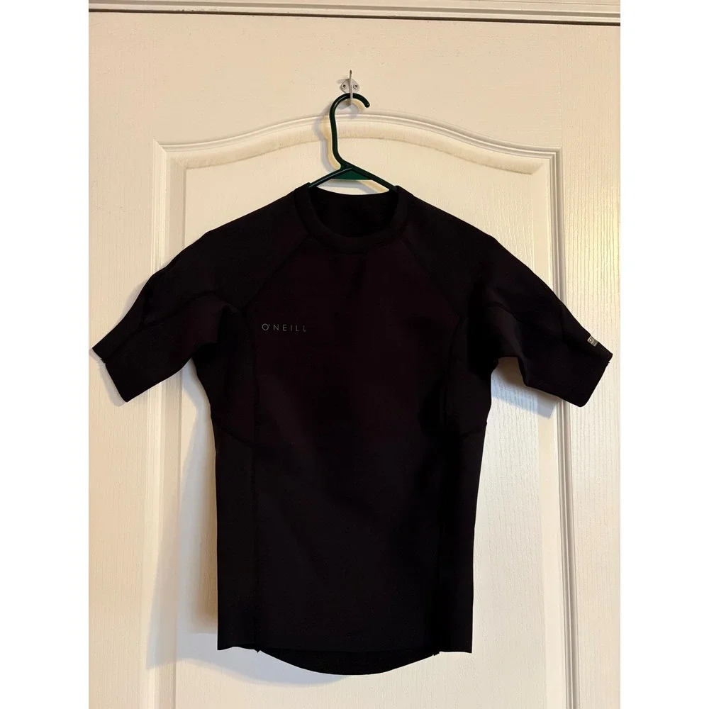 O'Neill Reactor II 1.5mm Short‎ Sleeve Wetsuit Top Black Mens Small 5081 Beach